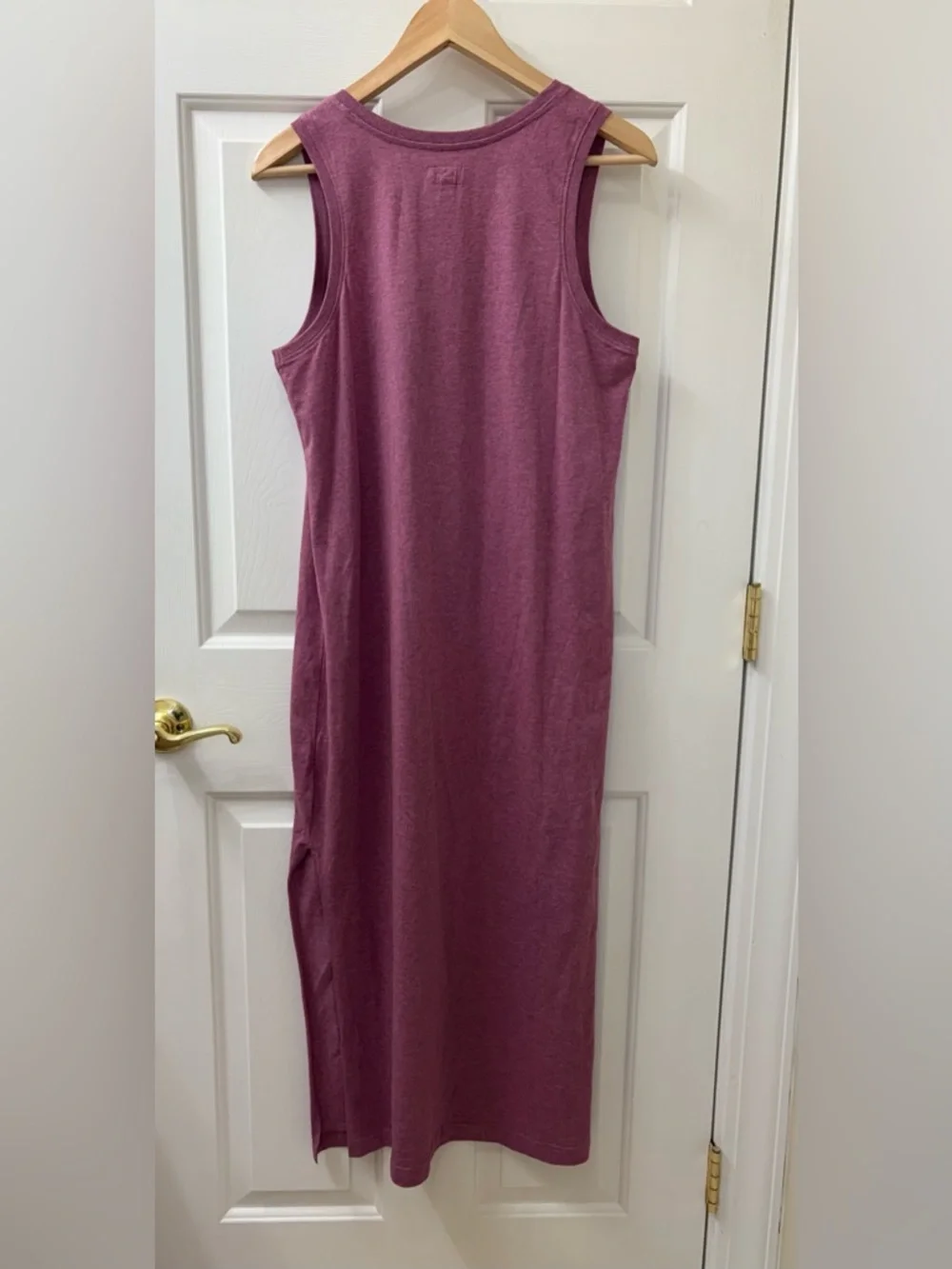 Pact Organic Cotton Midi Tank Dress Mauve Purple Size Small - Picture 2 of 10